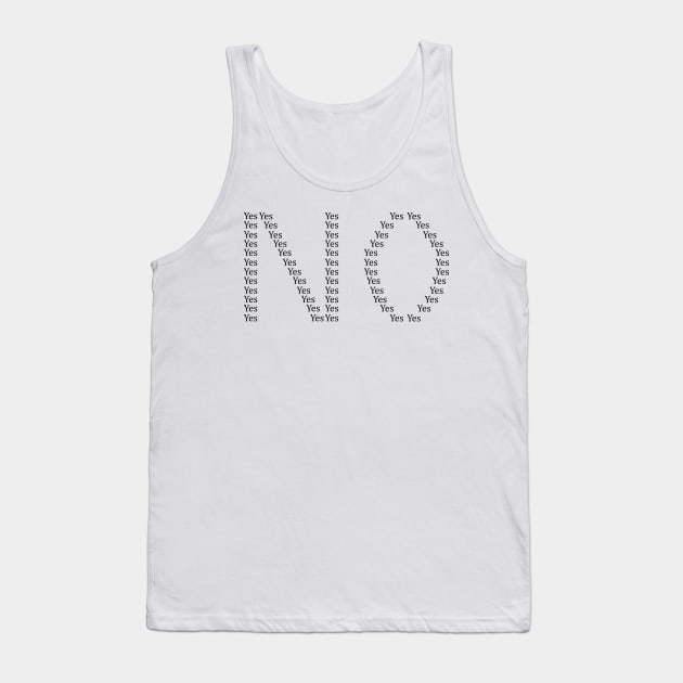 Inscription "No" black Tank Top by KopuZZta 